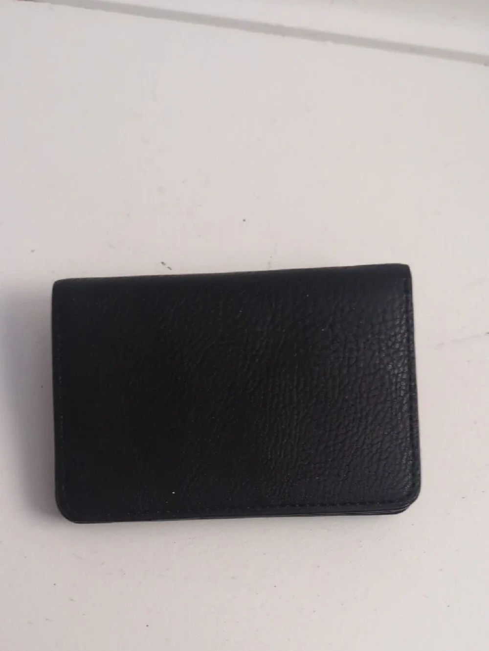 Universal Thread Black Pebbled Card Wallet with Brass Snap